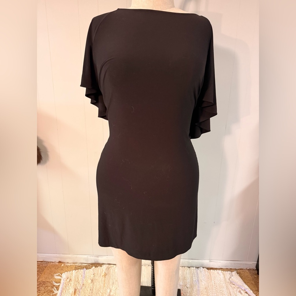 Elegant Black Cape Dress